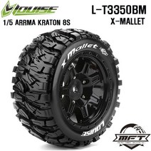 L-T3350BM MFT X-MALLET ARRMA 1/5 KRATON 8S용 MONSTER TRUCK TIRE (SPORT / BLACK / HEX 24MM / 반대분)