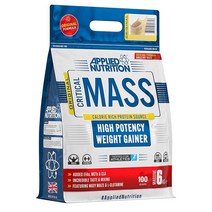 Applied Nutrition 어플라이드 뉴트리션 오리지널 크리티컬 매스 게이너 프로틴 파우더 가루 바나나 6kg, 1세트