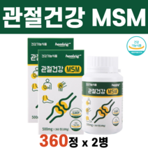 MSM 엠에스엠 식이유황 식용유황 추천 디메틸설폰 무릎 뼈골절에 연골에 관절에 좋은 음식, 2병