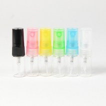 스윗바틀 향수공병, 10개, ②2ml 투명유리병/스카이블루 캡