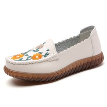 유블리 여성 플라워 자수 슬립온 단화