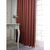 혜움 암막 커튼 크림슨레드