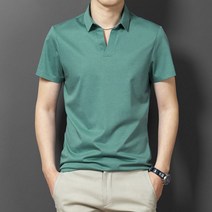 프리누아 남자 시원한 여름 쿨링 브이넥 v넥 헨리넥 오픈 카라티 반팔 티셔츠