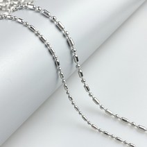[DC1-008] 써지컬스틸 소세지 군번줄 볼체인 목걸이만들기 재료 (50CM)