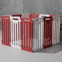 애완 동물 인클로저 개 케이지 소형견 중형 및 대형견 실내 블로우 성형 플라스틱 환경, White brown_16PCS