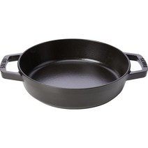 스타우브더블핸들 양손잡이프라이팬 튀김 전골 냄비 스타우브, 유리뚜껑미포함, 20cm
