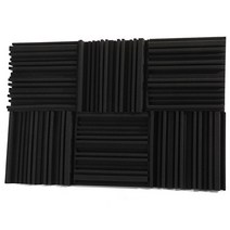 방음스펀지 방음재 흡음재 12/24Pcs 25x25x5cm 스튜디오 어쿠스틱 폼 패널 사운드 크리 에이 티브 불규칙, 01 12pcs