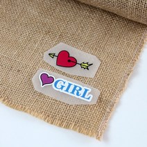 천아트 의류 열전사지 러브하트와 Girl 세트(F261)