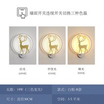 [KangRong해외구매대행] 모던 미니멀 벽등 침실 침대등 북유럽 웨딩 사슴 거실 복도, 11. 화이트 프레임 -B 타입-【, 단일옵션