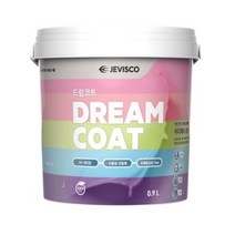 제비스코 친환경 항균페인트 드림코트 0.9L, 무광화이트0.9L, 1개, 900ml