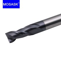 1+1 플루트 밀링 커터 텅스텐 강철 초경 공구 엔드 밀, 2f45c-3x4x50