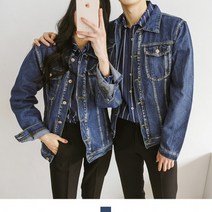 자켓 빈티지 봄자켓 시밀러룩 가을 데님 커플 청자켓 패션