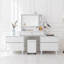 북유럽풍 메이크업룸 공간맞춤 화장대세트 예쁜 신혼, 화이트
