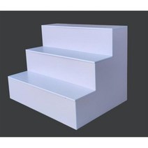 계단 선반 사다리 진열대 인테리어 받침대 의류 장식대 디스플레이 다용도 신발, 양면 3단 계단폭 25