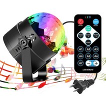 DJ 장비 클럽 디스코 볼 DJ 파티 라이트 사운드 활성화 회전 깜박이 프로젝터 스트로브 램프 3W RGB Led 무, 01 EU plug