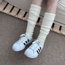 VANANA2 국내제작 여성 니트 하이틴 골지 레그워머 패션 무릎양말 니삭스 3color