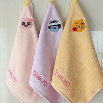 이름인쇄 어린이집_유치원_주방 고리수건 5매 모음, 1개, 05카카오프렌즈=핑크(어피치)