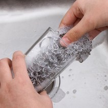 반영구 스텐 스틸 체인 체인형 철망 철 쇠 그물 망 링 수세미 사각형 사각 10cm, 상세 참조, 상세 참조