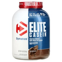 다이마타이즈 Dymatize 엘리트 카세인 풍부한 초콜릿 4 lbs (1 836g), 1개, 기본