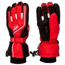 NEW $150 Leki 여성s Sierra S Goretex Leather 스키 장갑 겨울 Ladies 레드 블랙, EUR 7 - USA SM/MED