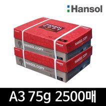 [한솔제지] 한솔 A3 복사용지(A3용지) 75g 1250매 2BOX, 상세 설명 참조