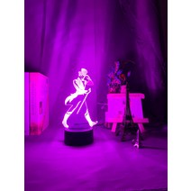 3D 조니 워커 바 룸 장식 조명에 대 한 밤 빛을 걷고 계속 Usb 배터리 구동 Nightlight 다채로운 테이블 조, QT08_7 colors no remote