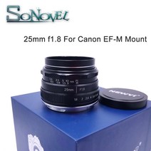 25mm F1.8 수동 초점 MF 프라임 렌즈 캐논 EOS M M2 M3 M5 M6 M10 M50 M100 Mark II 미러리스 카메라, [01] 캐논