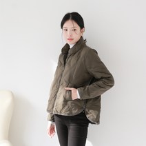 여성 경량 자수 다운 점퍼 캐주얼 퀼딩 자켓