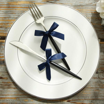 파티해실크공단 완성리본 (10개입), 네이비