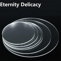 투명 아크릴 6cm 7cm 8cm 9cm 10cm 라운드 플라스틱 시트 보드 유기 유리, [04] Thickness 4mm, [02] Diameter 3cm  10Pcs