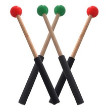 마림바 칼림바 실로폰 비터 드럼 스틱 2 쌍 고무 마림바 타구봉 악기 범용, 05 Assorted Color C