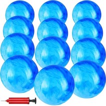 GCQJOQ 22.9cm(9인치) 대리석 바운시 볼 아동용 킥볼 공기 주입식 감각 공 해변 학교 놀이터 실내/실외 놀이 공 12개 - 블루, 9 inch, blue