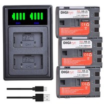 NB-2L NB 2L 배터리 + LED 듀얼 USB 충전기 유형 C 캐논 EOS 400D S80 S70 S50 S60 350D G7 G9 반란군 XT, 02 3 battery set