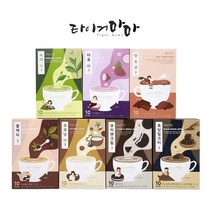 [트윈스몰] 홈카페 타이거mama 흑당밀크티 블랙티 핫초코 녹차라떼 코코넛라떼 쿠키앤크림 타로라떼 커피 라떼 10T, 코코넛라떼10T