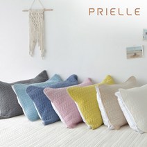 쁘리엘르 누빔 스칸 아사 순면 피그먼트 밴딩 베개커버 베개잎 2P