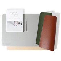 HICKIES 사장실 서재 고급 양면 가죽 책상매트 회사원 빅사이즈 큰