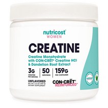 뉴트리코스트 우먼 모노하이드레이트 크레아틴 언플레버 159g Nutricost Creatine Monohydrate Powder