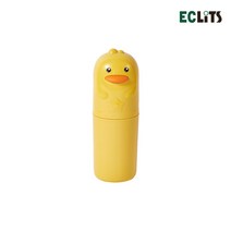 1+1 에클리츠 휴대용 병아리 칫솔통 어린이집 유치원 학교 관공서 공공기관, 옐로우