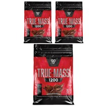 비에스엔 트루-매스 1200 파우더 프로틴 & 카보하이드레이트 드링크 믹스 단백질 보충제, 4.71kg, 3개