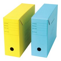 코코사라오피스존 OEM 덮개형 문서보존상자 A4 서류보관 낱개, 색상/노랑