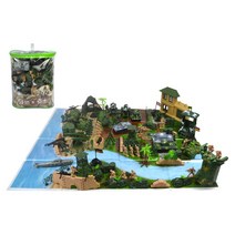 STK 130pcs 군인 병사 5cm 육군 피규어 Playset for Army Sand Scene Model
