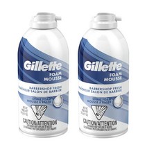 면도 폼 질레트 Gillette 바버샵 프레쉬 쉐이빙폼 무스 311g 2팩