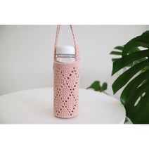 [코바늘DIY］보틀 커버 텀블러 가방 DIY 패키지 (부분동영상포함), 707 인디연하늘