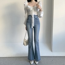 봄 지컷 여성 블라우스 Pure Desire French Style 스퀘어 넥 탑 Wom