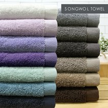 송월타올 수건 40수 170g 5매/10매 세트, 01.5장/03)라벤더퍼플, 상세설명 참조