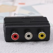 RGB Scart To 3 RCA S-Video Adapter 비디오 DVD 레코더 용 컴포지트 SVHS AV TV 오디오 컨버터 텔레비전 프로젝터, 01 as shown, 01 as shown