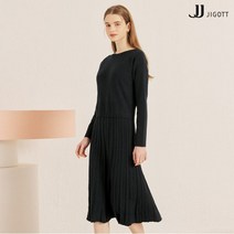 [백화점매장 정품출고] 지고트 원피스 JJ JIGOTT 골지 플리츠 보트넥 니트 GM2P1OPT3_P333631319