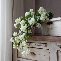 프리티 팟 조팝 나무 조화 봄조화 가지