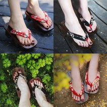 미인 중년 엔티크 나막신 13종 이중통굽 샌들 게다 슬리퍼 by the shoes on