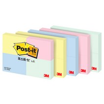 포스트잇 4패드 미니 노트 653-4 (51mmx38mm), 크림블루